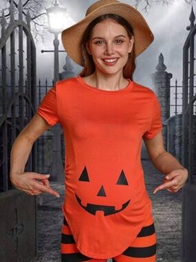 2 for $30 | Halloween Costume Maternity - Jack O’ Lantern Pumpkin